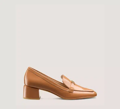 Stuart Weitzman The Wylie 45 Logo Loafer In Nougat