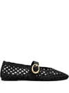 Stuart Weitzman Mary Jane Ballerina Shoes In Black