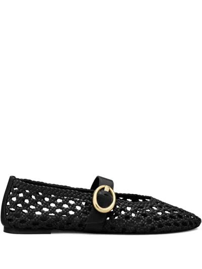 Stuart Weitzman Mary Jane Ballerina Shoes In Black