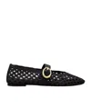 Stuart Weitzman Mary Jane Ballerina Shoes In Black