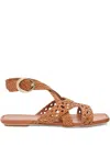 Stuart Weitzman Heel Sandals With Braided Straps And Open Toe