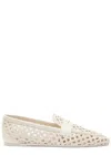 Stuart Weitzman Thea Woven Leather Loafers
