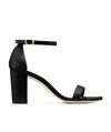 Stuart Weitzman Nudistcurve 75 Block Heel Sandal In Black