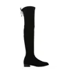 Stuart Weitzman Over-the-knee Boots With Luxurious Suede Finish And Elegant Design In Black
