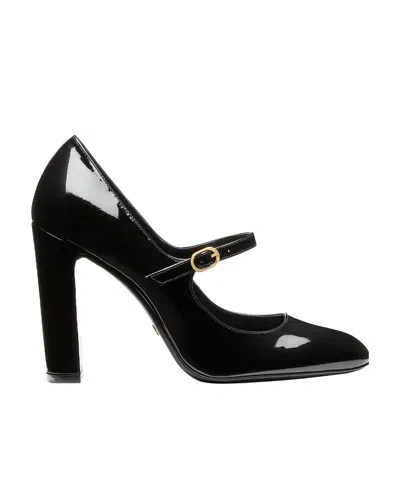 Stuart Weitzman Thick Heeled High Heels In Black