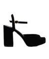 Stuart Weitzman Dayna Ii Suede Ankle-strap Platform Sandals In Black
