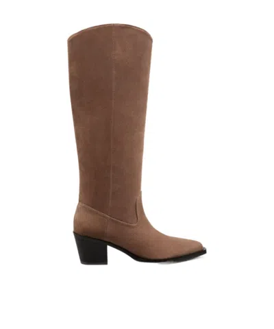 STUART WEITZMAN THICK HEELED SHORT BOOTS