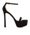 Stuart Weitzman Thick-soled High-heeled Sandals In Black