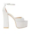 Stuart Weitzman Thick-soled High-heeled Sandals In White