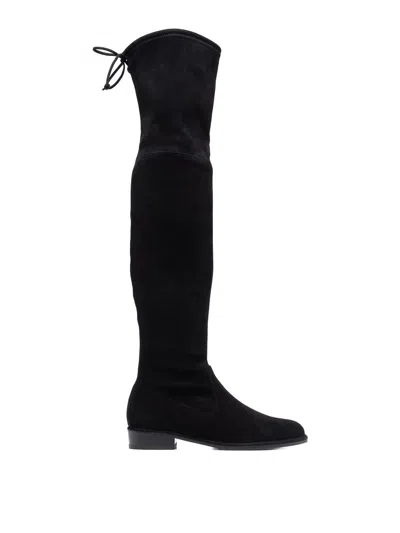 Stuart Weitzman Thigh High Boots With Laces In Black