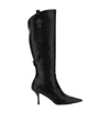 Stuart Weitzman Maverick 75 Leather Knee Boots In Black