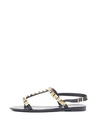 Pre-owned Stuart Weitzman Thong Sandals In Black