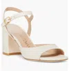 STUART WEITZMAN TIA 75 BLOCK SANDAL IN SEASHELL