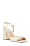 Stuart Weitzman Sh662 Womens Block Heel Man Made Ankle Strap In Seashell