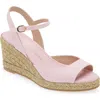 Stuart Weitzman Tia Espadrille Wedge Sandal In Ballet
