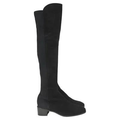 Pre-owned Stuart Weitzman Tia Over-the-knee Boots In Black Suede