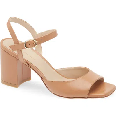 Stuart Weitzman Tia 75 Leather Sandals In Brown