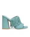 Stuart Weitzman Tia Tassel High-heeled Sandals In Blue