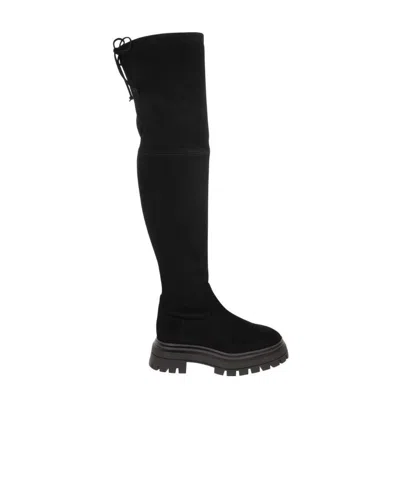 Stuart Weitzman Tie-fastened Thigh High Boots In Black