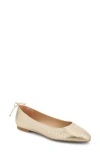 Stuart Weitzman Tieback Flat In Platino