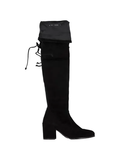 Pre-owned Stuart Weitzman Tieland 85 Over-the-knee Boots In Black
