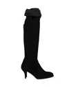 Stuart Weitzman Tieland Over-the-knee Boots In Black Suede In Black