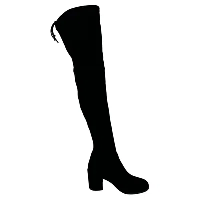 Pre-owned Stuart Weitzman Tieland Over-the-knee Boots In Black Suede