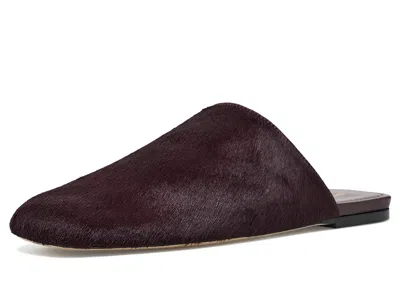 Stuart Weitzman Tiff Mules Women's Slippers Boysenberry: 8.5 M, Shearling In Burgundy