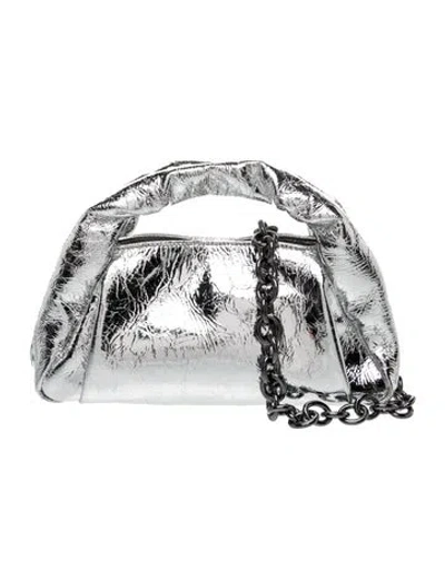 Pre-owned Stuart Weitzman Top Handle Bag In Metallic/silver