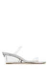 Stuart Weitzman Transparent Pvc Lucite Aleena Mules
