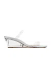 Stuart Weitzman Transparent Pvc Lucite Aleena Mules In White