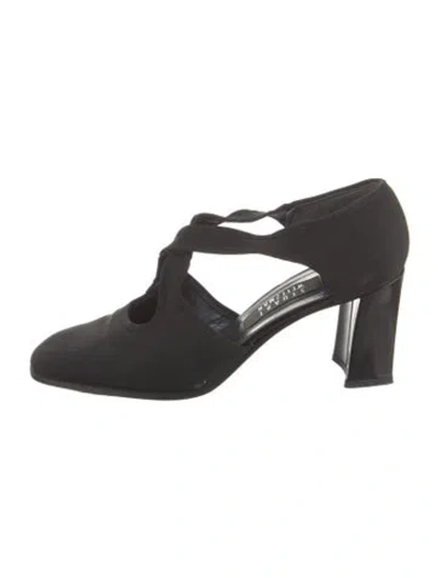 Pre-owned Stuart Weitzman T-strap Pumps In Black