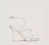Stuart Weitzman Tully 100 Sandal In Silver