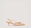 Stuart Weitzman Tully 50 Slingback In Adobe Beige