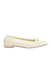 Stuart Weitzman Tully Ballet Shoes In White
