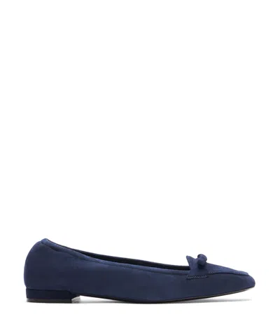 Stuart Weitzman Bow Flat Shoes In Blue