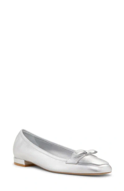 Stuart Weitzman Tully Loafer In Silver