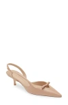 Stuart Weitzman Tully Pointed Toe Slingback Pump In Adobe
