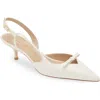 Stuart Weitzman Tully Pointed Toe Slingback Pump In Cream