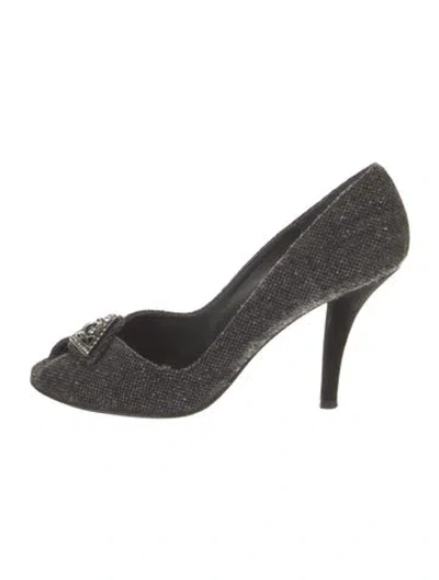 Pre-owned Stuart Weitzman Tweed Tweed Pattern Pumps In Gray