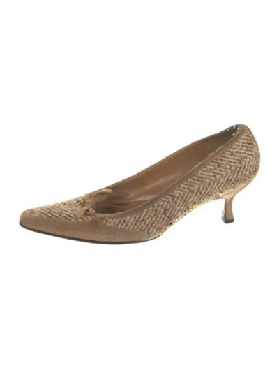 Pre-owned Stuart Weitzman Tweed Tweed Pattern Pumps In Neutral