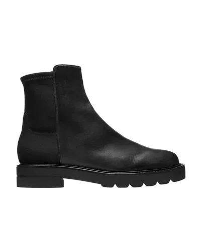Stuart Weitzman Two-tone Ankle Boots In Black