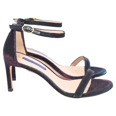 Stuart Weitzman Two-toned Sandal Heels In Multicolor Polyester