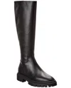 Stuart Weitzman Ultra Lug Leather Knee-high Boot In Black