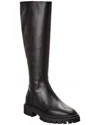Stuart Weitzman Ultra Lug Leather Knee-high Boot In Black