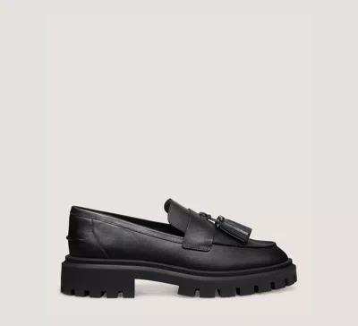 Stuart Weitzman Ultra Lug Tassel Loafer The Sw Outlet In Black