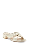 Stuart Weitzman Vacay 35 Block Slide Sandal In Platino