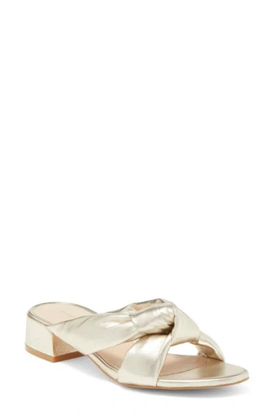 Stuart Weitzman Vacay 35 Block Slide Sandal In Platino