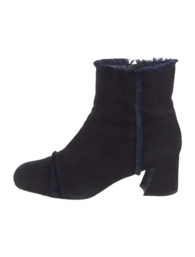 Pre-owned Stuart Weitzman Velvet Boots In Black