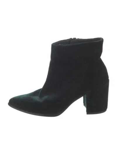 Pre-owned Stuart Weitzman Velvet Boots In Green